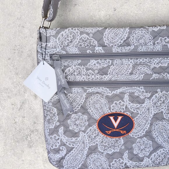Vera Bradley Collegiate Crossbody - University of Virginia -Gray - NWT - Picture 2 of 8
